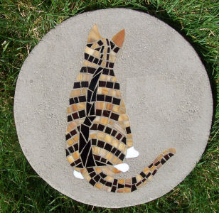 Stripey mosaic cat £65.00