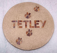 TETLEY four paw prints brown